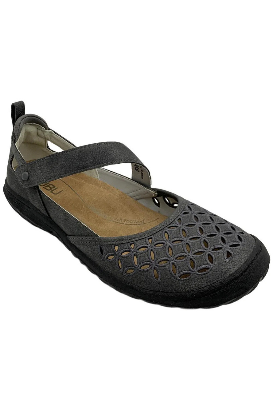 JBU By Jambu Women's Bianca Comfort Casual Flat Charcoal - Wide